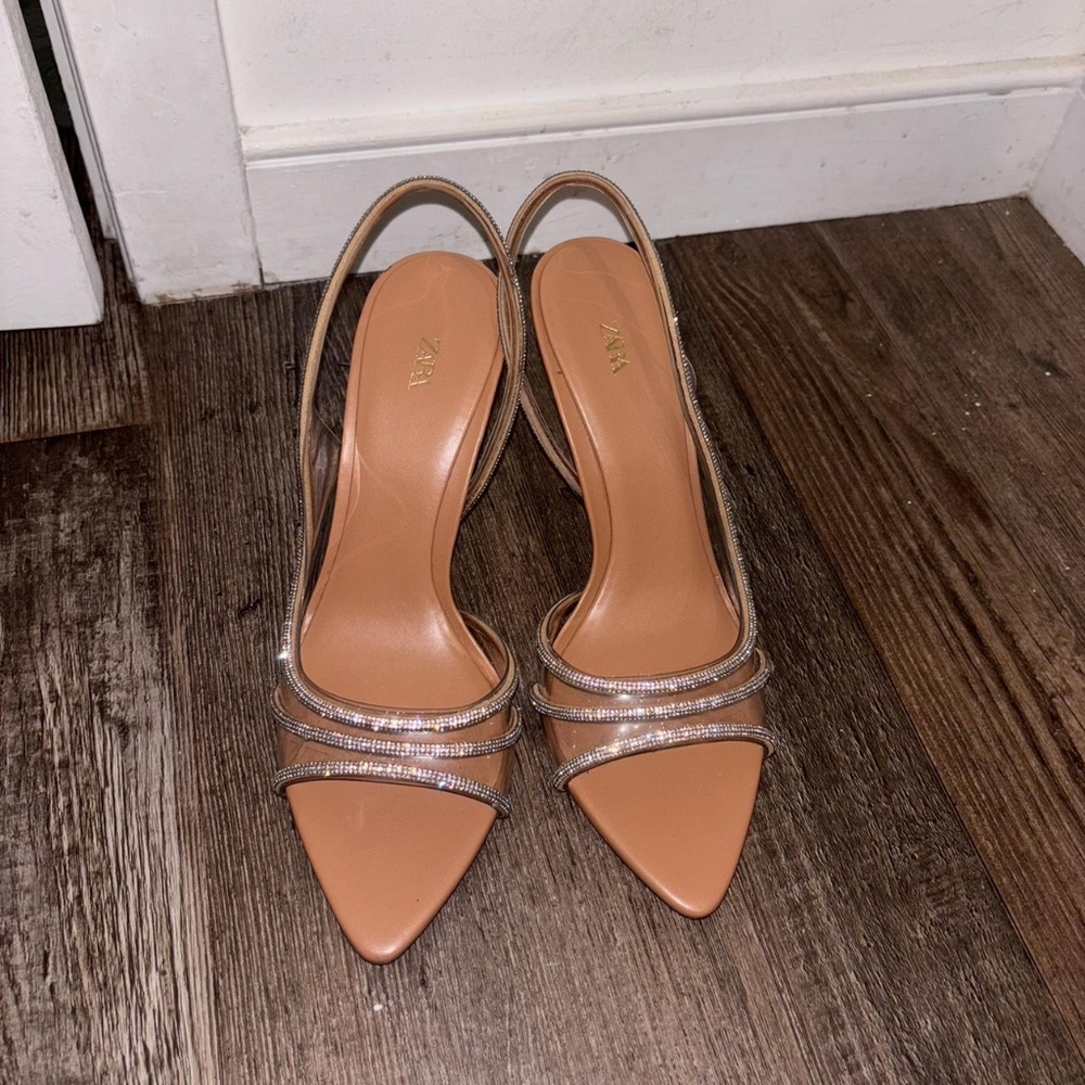 Zara Tan Strappy Women's Heels